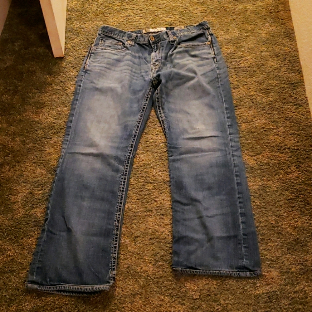 BKE Men's Blue Straight-Leg Jeans